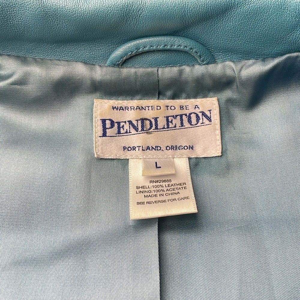 Pendleton Light Blue Leather Jacket - Picture 10 of 10